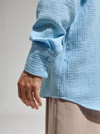 Textured Gauze Button-down Shirt (6)