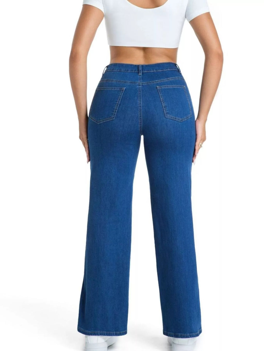 Frayed Edge Straight Leg Jeans (16)