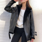 Suede Zipper Solid Color Coat photo 3