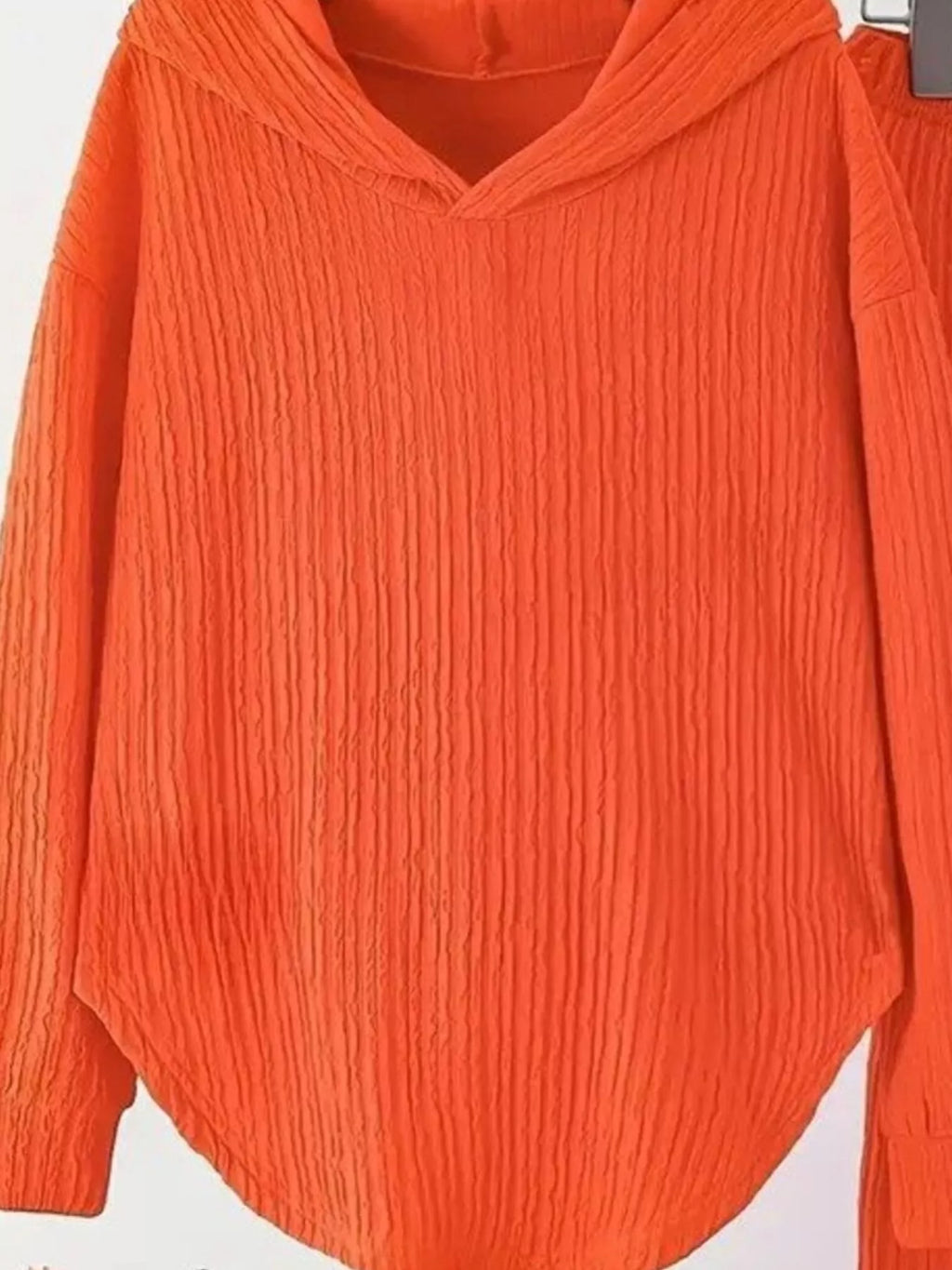 Textured Long Sleeve Hoodie Pants Set (24)