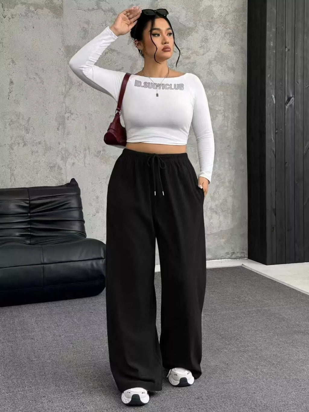 Full Size Drawstring Wide Leg Pants Plus (11)