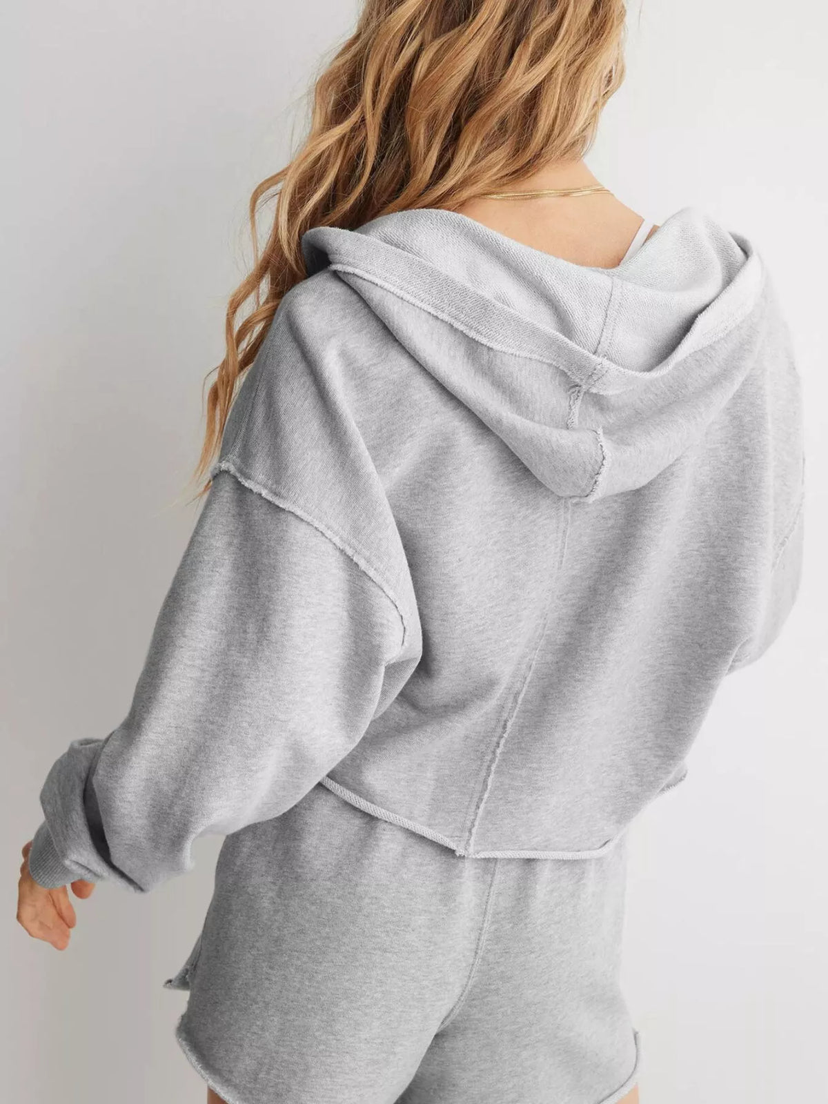 Exposed Seam Dropped Shoulder Hoodie (4)