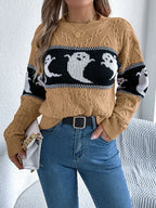 Ghost Round Neck Long Sleeve Sweater (17)