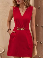 Surplice Sleeveless Mini Dress (5)