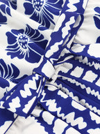 Printed Tube Tie Waist Romper (8)
