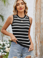 Striped Round Neck Tank (20)