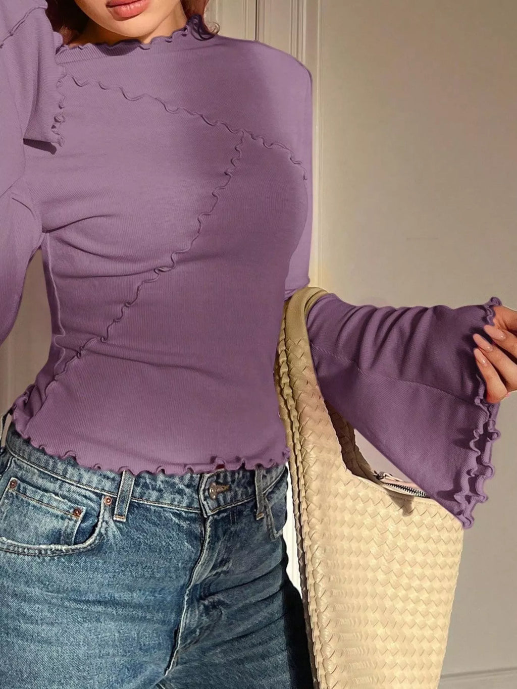 Lettuce Edge Flare Sleeve Top (29)