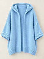 Full Size Hooded Open-front Knit Cardigan Plus (9)