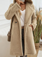 Pocketed Long Sleeve Hooded Teddy Coat (5)