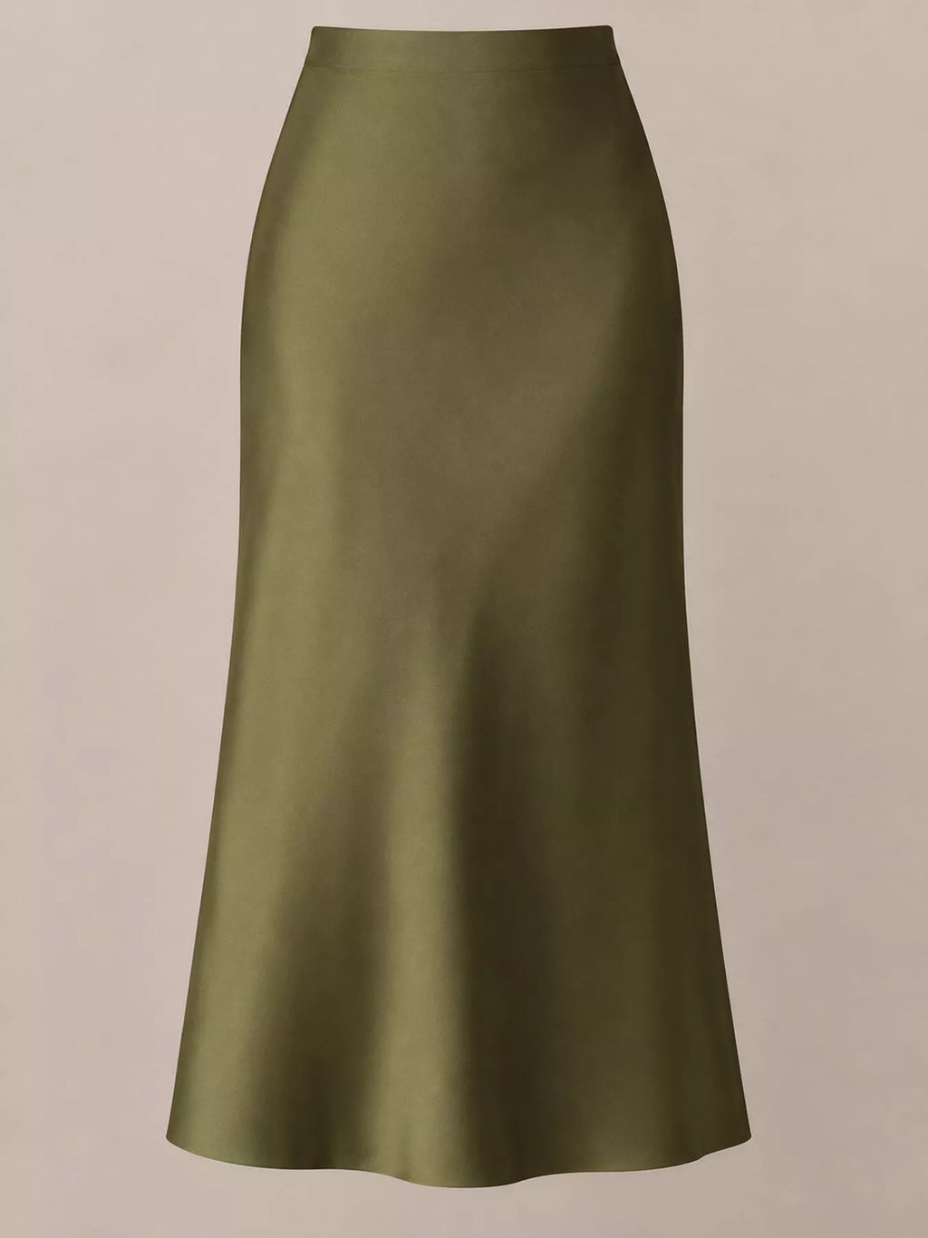 High-waisted Satin Midi Skirt (16)