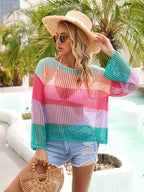 Block Openwork Boat Neck Cover Up (29)