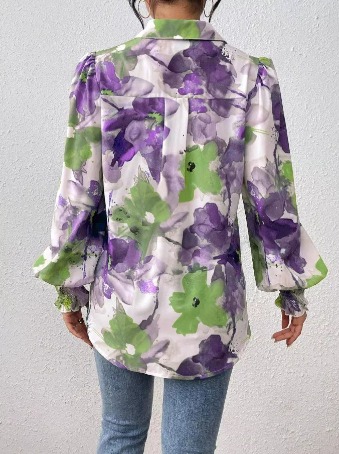 Floral Print Long Sleeve Shirt (22)