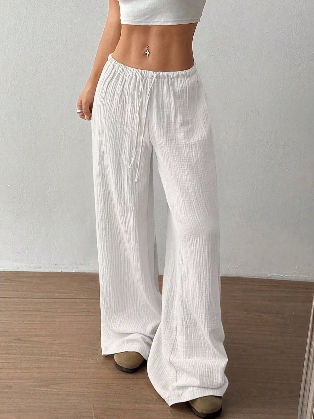 Wide-leg Drawstring Pants (4)