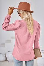 V-neck Puff Sleeve Blouse (24)