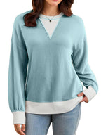 Contrast Dropped Shoulder Sweatshirt (14)