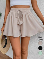 Flowy Drawstring Waist Shorts (8)