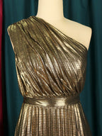 One-shoulder Backless Pleated Skirt High Waist photo 3