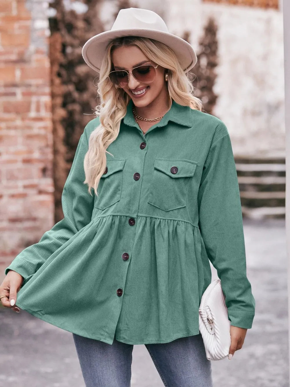 Collared Neck Long Sleeve Shirt (11)
