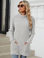 Ribbed Mock Neck Long Sleeve T-shirt (12)