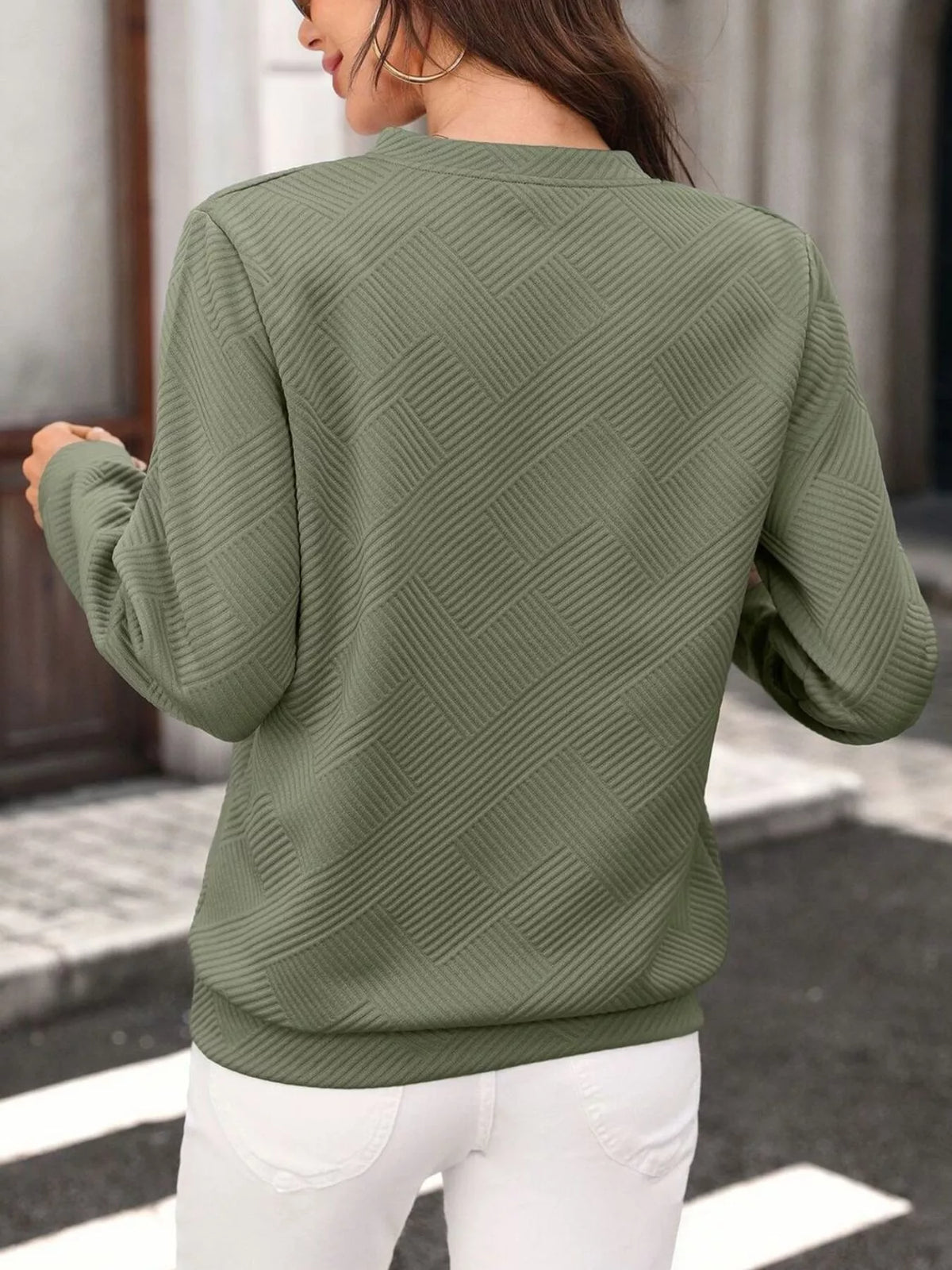 Textured Quarter-zip Sweatshirt (19)