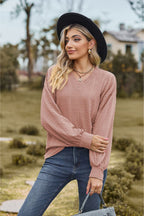 V-neck Dropped Shoulder Blouse (14)