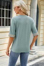 V-neck Half Sleeve T-shirt (28)
