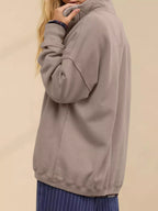 Half Snap Dropped Shoulder Sweatshirt (14)