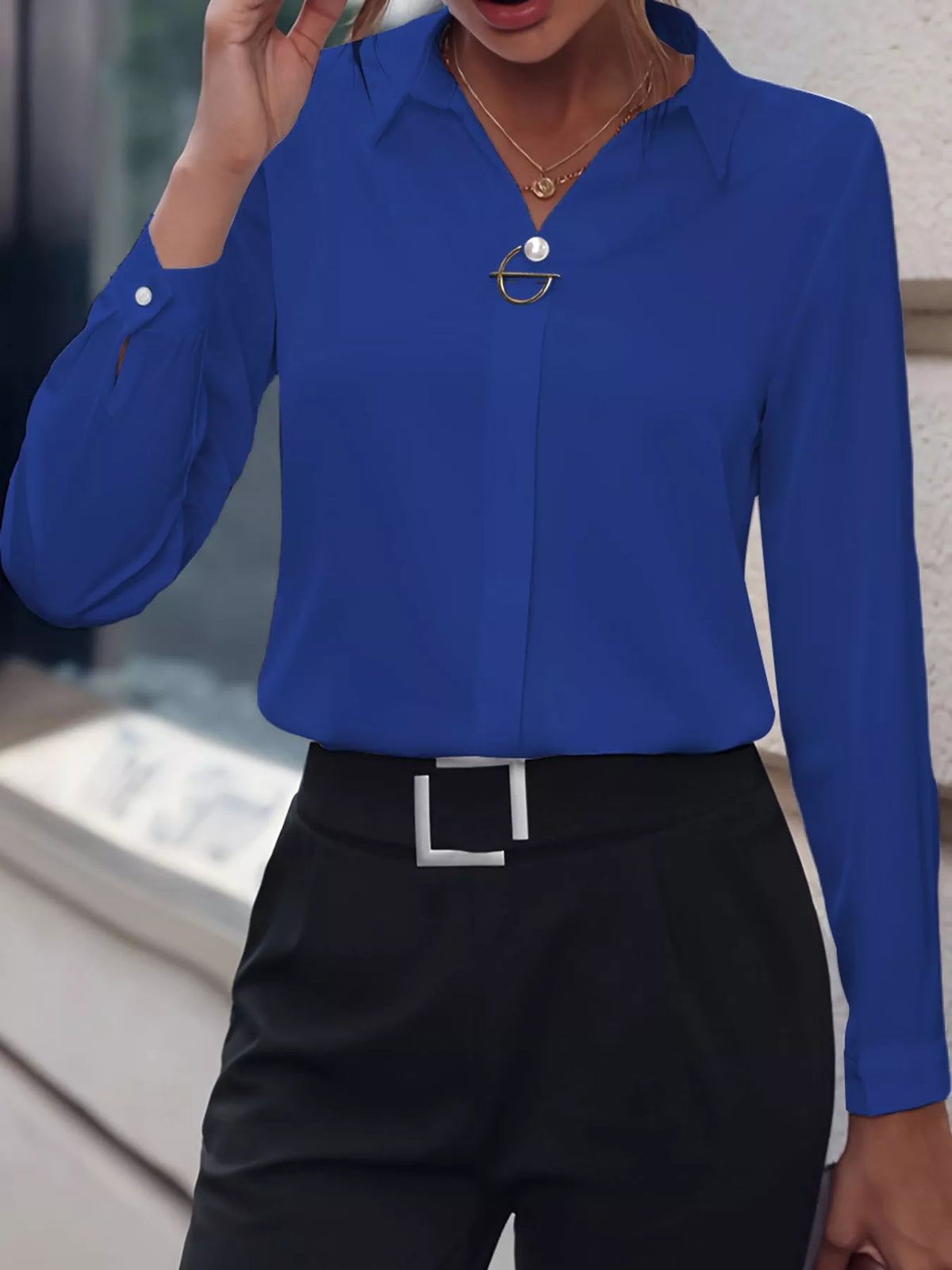 Long Sleeve Satin Blouse (29)