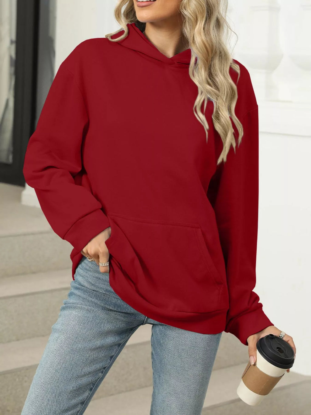 Kangaroo Pocket Long Sleeve Hoodie (25)