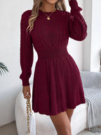 Cable Knit Long Sleeve Sweater Dress (9)