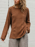 Crew Neck Cable-knit Sweater (3)