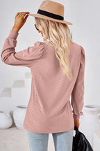 Square Neck Puff Sleeve T-shirt (15)