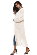 Long Sleeve Open Front Buttoned Cardigan (17)