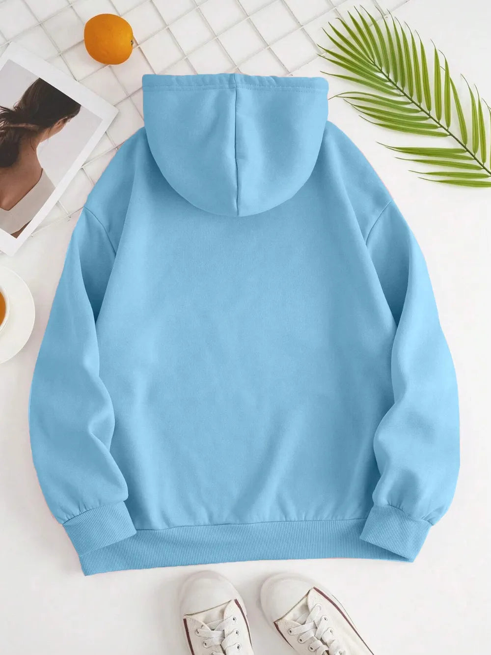 Drawstring Dropped Shoulder Hoodie (36)