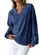 Notched Raglan Sleeve Sweatshirt (4)
