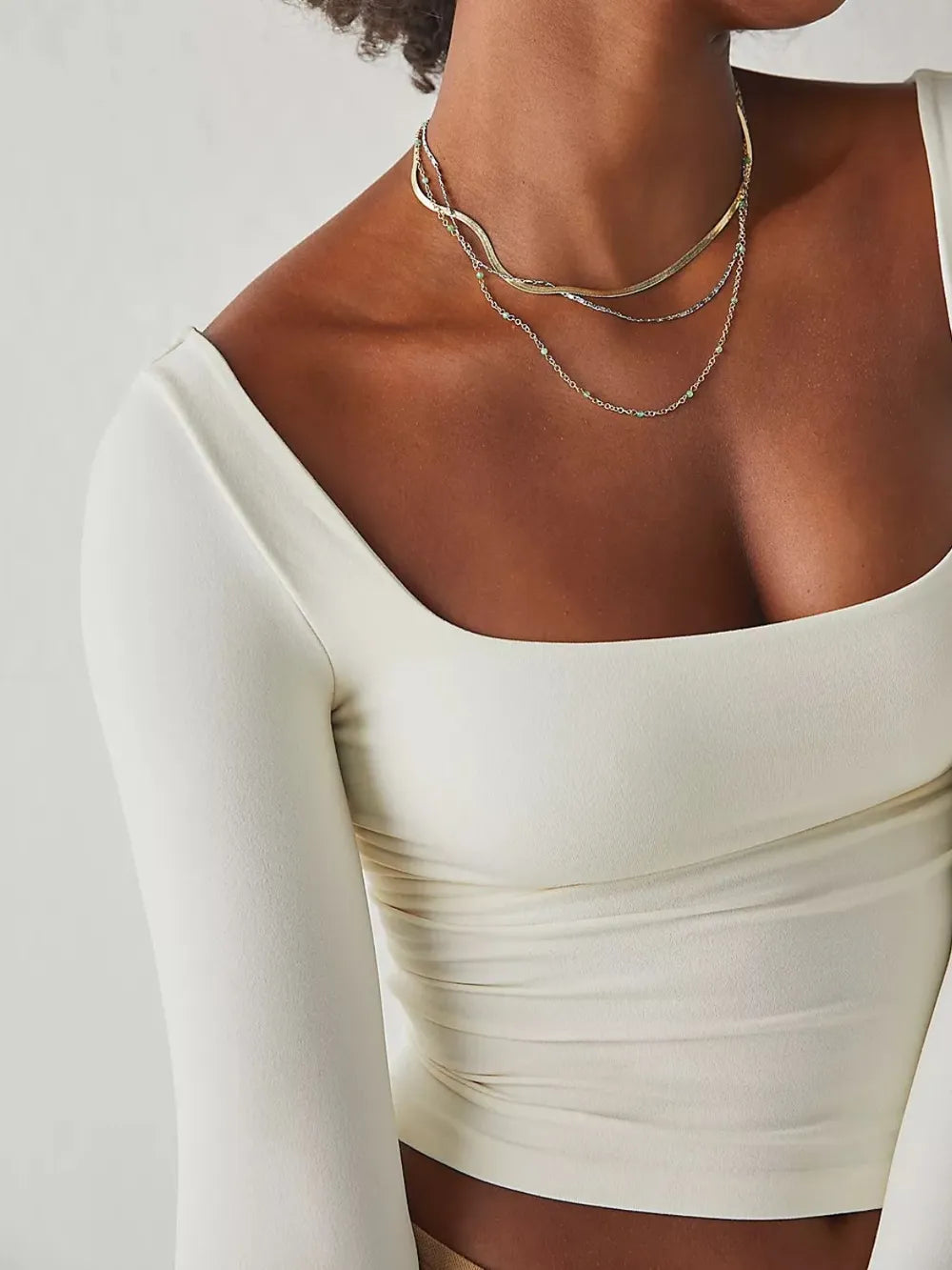 Square Neck Long Sleeve T-shirt (14)