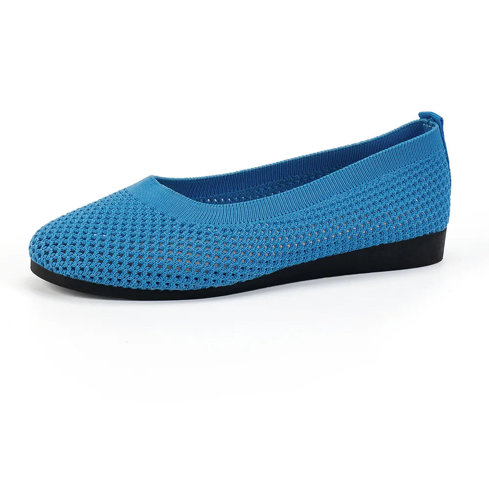 Solid Color Mesh Flat Slip-ons (20)