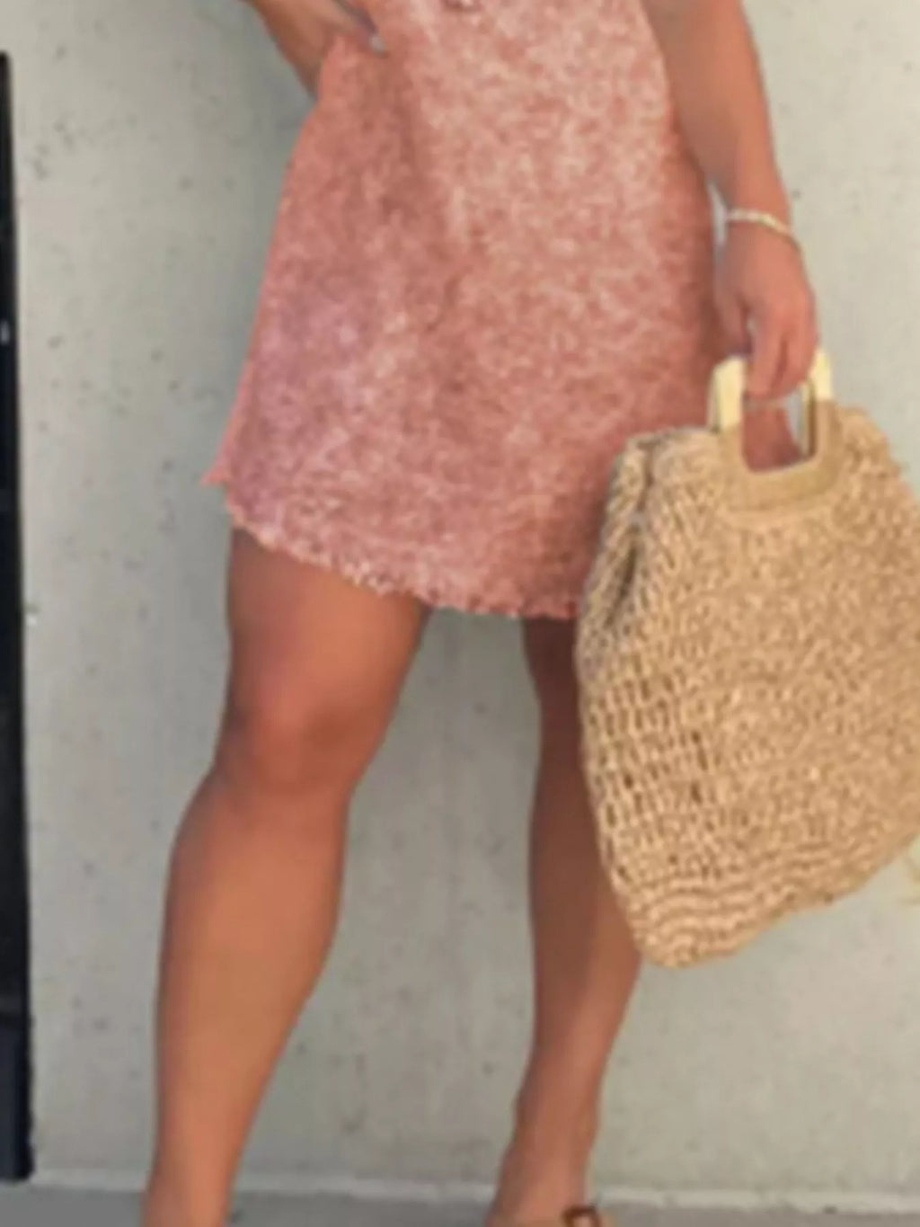 Full Size Raw Hem Short Sleeve Dress Plus (9)