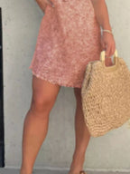 Full Size Raw Hem Short Sleeve Dress Plus (9)