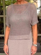 Full Size Openwork Knit Cover Up Dress Set Plus (11)
