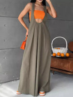 Pleated Overall Dress Pockets (10)