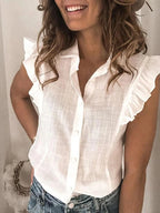 Ruffle Sleeve Button-up Shirt (7)