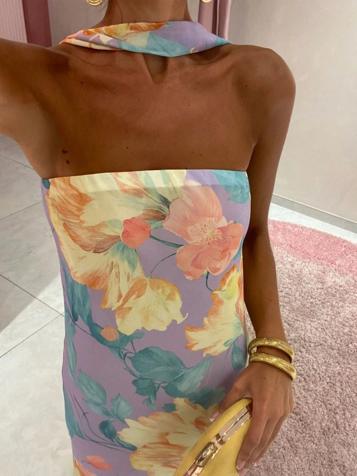Printed Tube Maxi Dress (29)