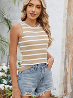 Striped Round Neck Tank (24)