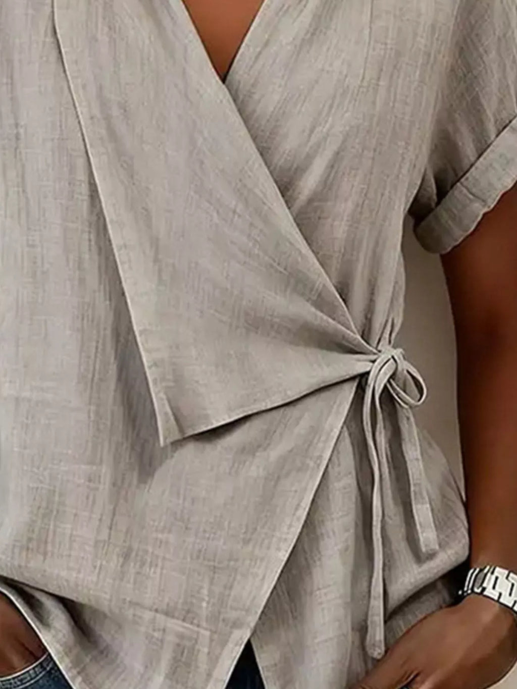 Tie-side Detail Wrap Top (3)