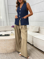Button-down Knit Sweater Vest (15)