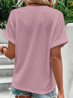 Notched Short Sleeve Top (8)