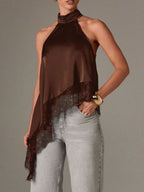 Halter Neck Lace Trim Cami (14)