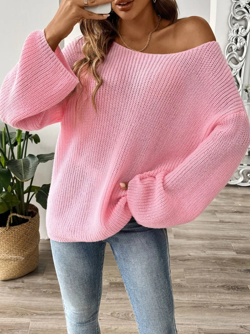 Round Neck Long Sleeve Sweater (3)