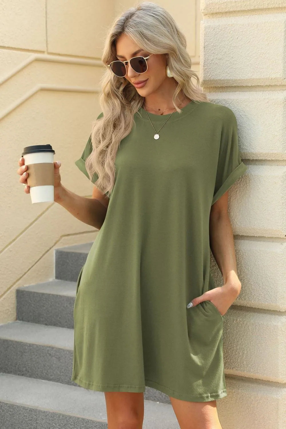 Short Sleeve Mini Dress Pockets (29)